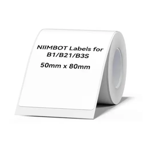 מדבקות שקופות בגודל של 80*50 מ"מ NIIMBOT