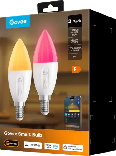 זוג נורות חכמות RGBWW Smart LED Bulb E14 Govee