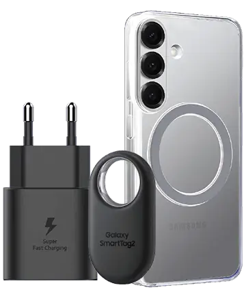 ערכת מכירה   S25 Ultra Smart Tag2 S25Uמטען 25W וכיסוי Samsung