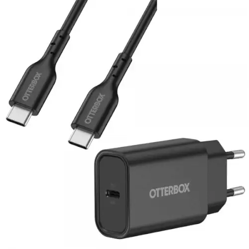 ספק כח + כבל USB-C  30W Type C + CABLE 1M USB-C -USB-C OtterBox