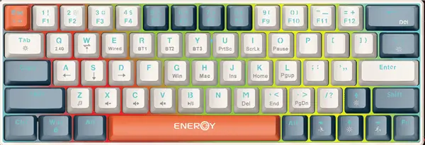 מקלדת גיימינג מכאנית 60% INSTINCT EG221 Energy