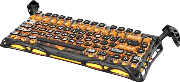 מקלדת גיימינג מכנית אלחוטית Mercury K1 Pro - כתום GravaStar