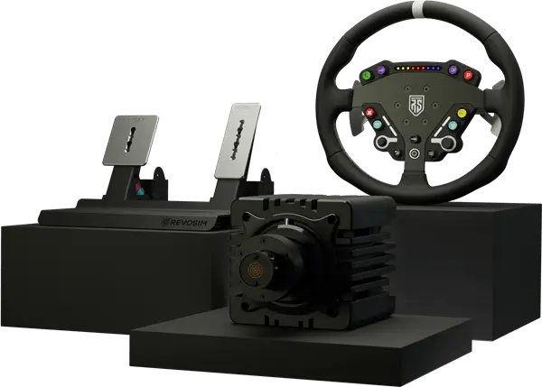 באנדל REVOSIM PURE כולל הגה + בסיס DD-9Nm + סט דוושות Nacon