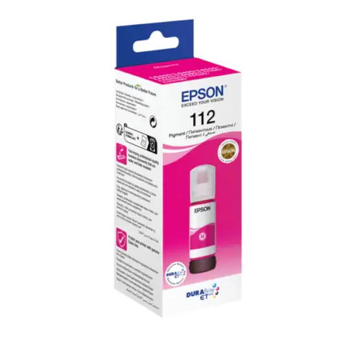 בקבוק דיו 112 EcoTank Pigment Magenta ink bottle Epson 