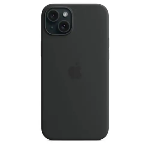 כיסוי שחור IPhone 15 Plus Silicone Case with MagSafe Apple