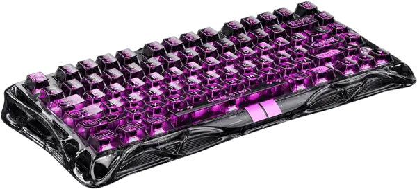 מקלדת גיימינג מגנטית חוטית Mercury V75 Lite - Transparent Black GravaStar