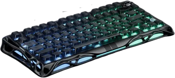 מקלדת גיימינג מגנטית חוטית Mercury V75-HE Stealth Black GravaStar