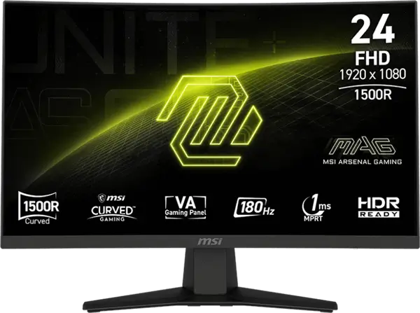 מסך מחשב גיימינג קעור "23.6 MAG 244C MSI