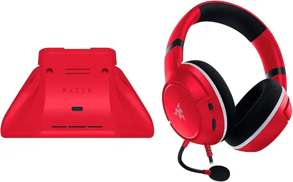 אוזניות גיימינג KAIRA X + עמדת טעינה לשלטי Xbox Razer