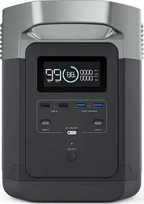 תחנת כח ניידת  DELTA2 קיבולת 1Kwh הספק 1.8Kw ECOFLOW