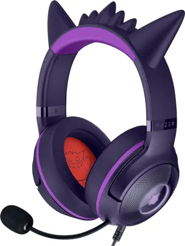 אוזניות גיימינג חוטיות Kraken Kitty V2 - Pokémon Gengar Edition Razer