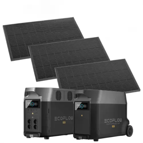 קיט סולארי תחנת כח DELTA3600 קיבולת 7.2Kwh -הספק 3.6KW ECOFLOW