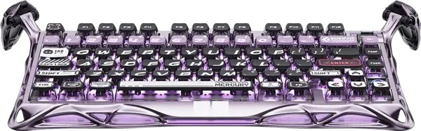 מקלדת גיימינג מכנית חוטית Mercury V75 Pro HE - סגול GravaStar