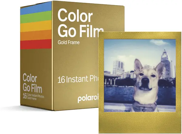 נייר צבעוני אריזה כפולה Go Color Film Double Pack – Gold Frame Polaroid - פולארויד