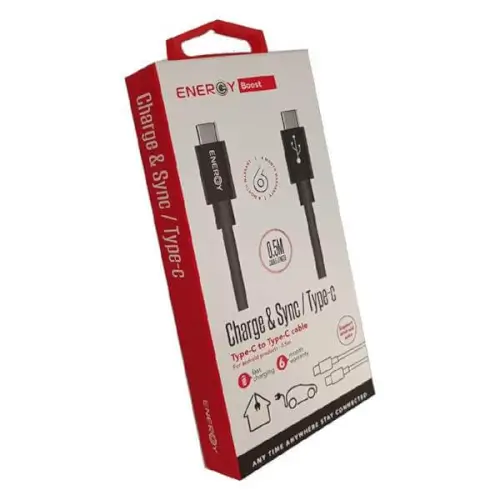 כבל נתונים USB C TO USB C Energy