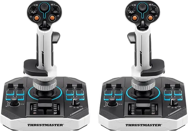 זוג ג'ויסטיקים מקצועיים דו-צדדיים לטיסה וחלל Sol-R 2 HOSAS Space Sim Duo Thrustmaster