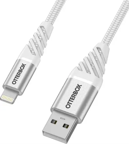 כבל נתונים וטעינה USB-A ל Lightning Premium Cable - לבן - 1 מטר OtterBox