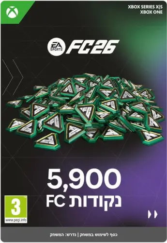 קוד סטלר !!!! תוכן דיגיטלי FC נקודות 18,500 – EA SPORTS FC™ 26 ל- XBOX XBOX SERIES