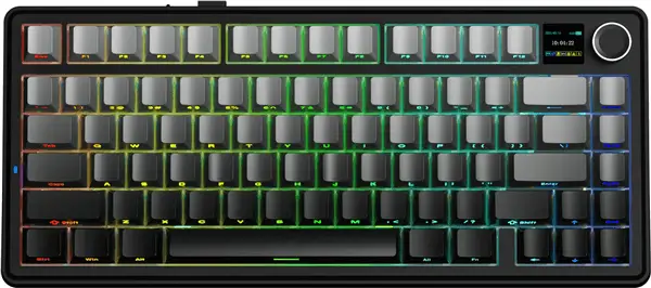 מקלדת גיימינג מכאנית אלחוטית F75 Max - שחור (חריטה צדדית) AULA